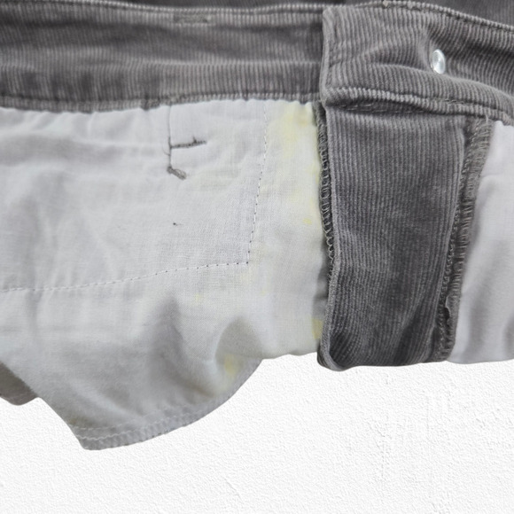 Talbots Gray Corduroy Pants Simply Flattering 5-Pocket Straight Leg Size 12P - Picture 6 of 13